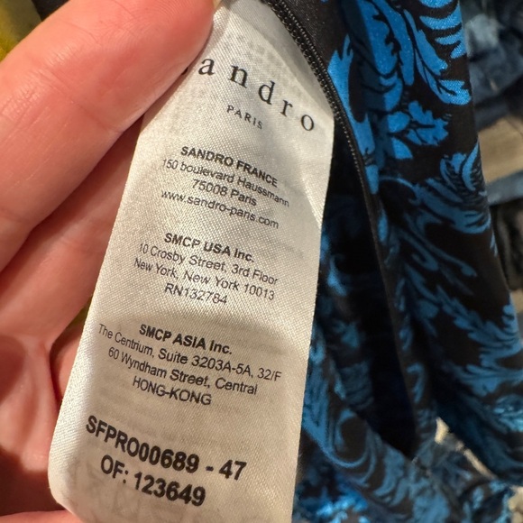 Sandro Brocade Print Short Dress Sz 40 - Picture 7 of 7